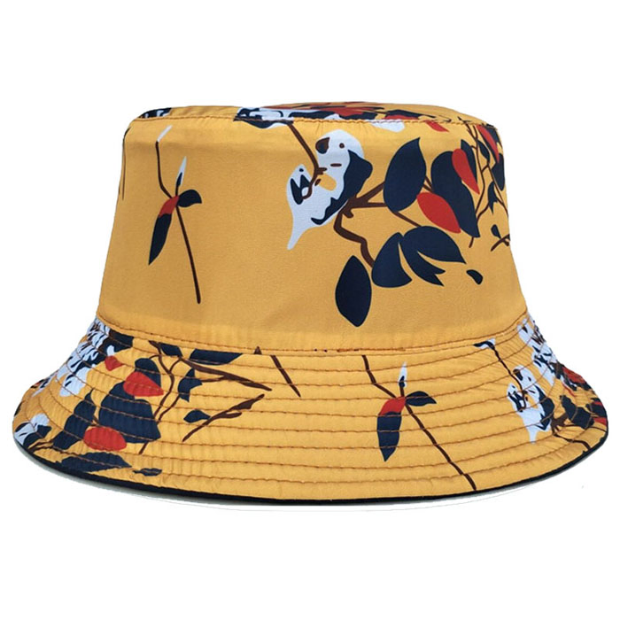 Reversible Bucket Hat Custom Floral Kids Bucket Hat Double Sided Printing Cap