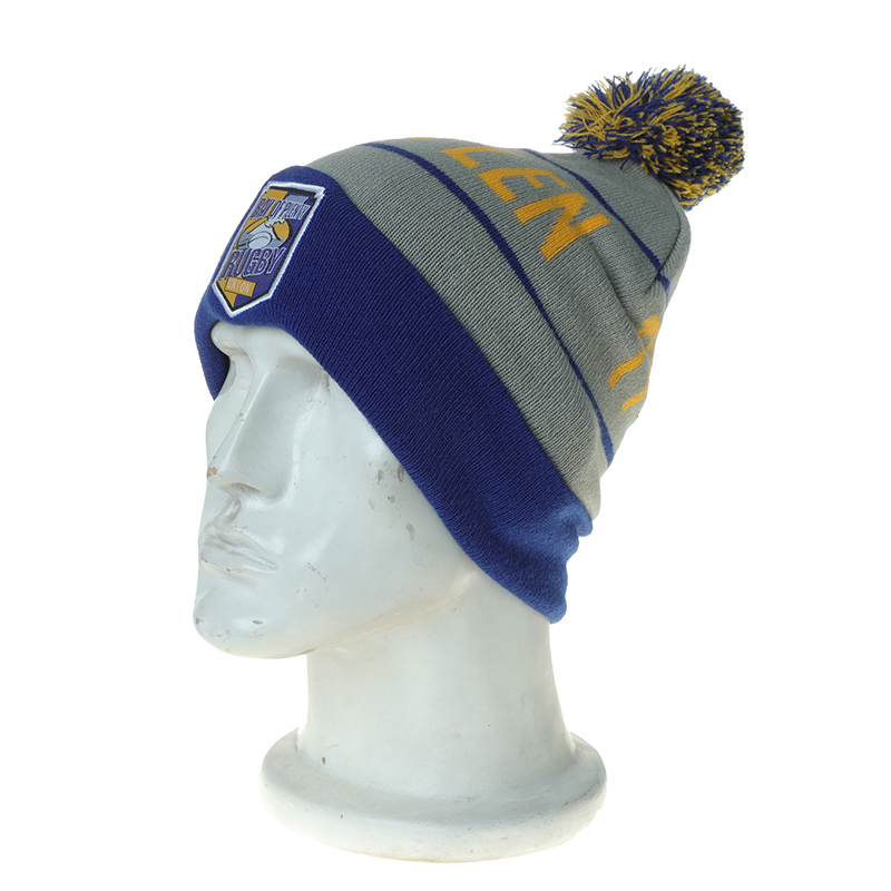 High Quality Acrylic Warm Cap POM POM Knitted Beanie Winter Hat