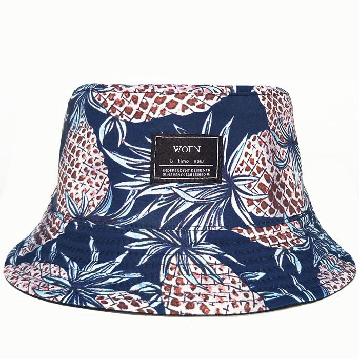 Reversible Bucket Hat Custom Floral Kids Bucket Hat Double Sided Printing Cap
