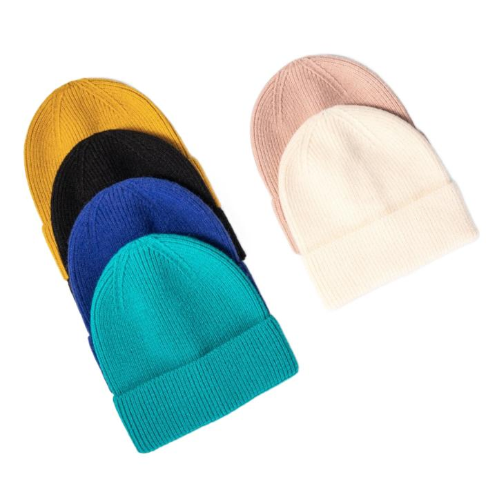 Autumn Winter Solid Color Custom Logo Wholesale Women Knitted Hat Fashion Hip-Hop Beanie Knitted Hat