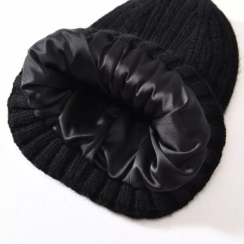 Solid Wool Blend Cozy Soft Warm Custom Knitted Beanie Winter Hats with Embroidery