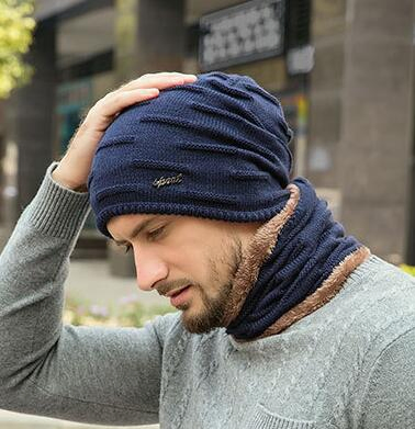 Knitted Scarf Ear Protection Warm Hat Plush Warm Acrylic Winter Outdoor Hat