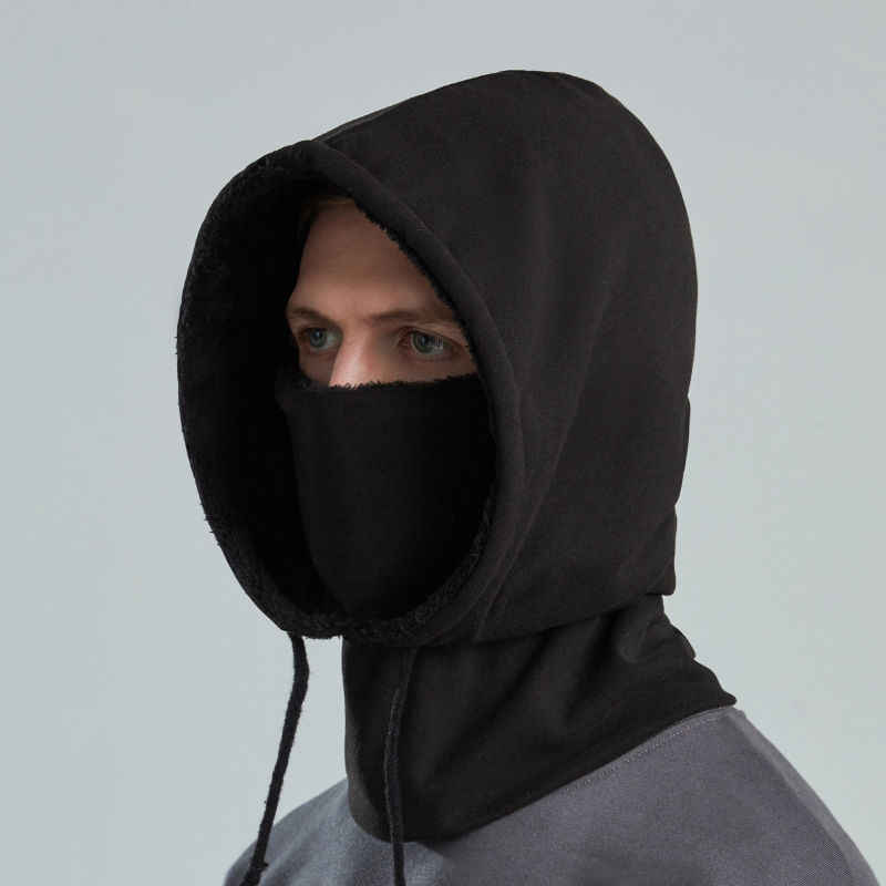 Men&#39;s Outdoor Winter Hat Windproof Plush Ski Hat Mask Neck Warmer Hat