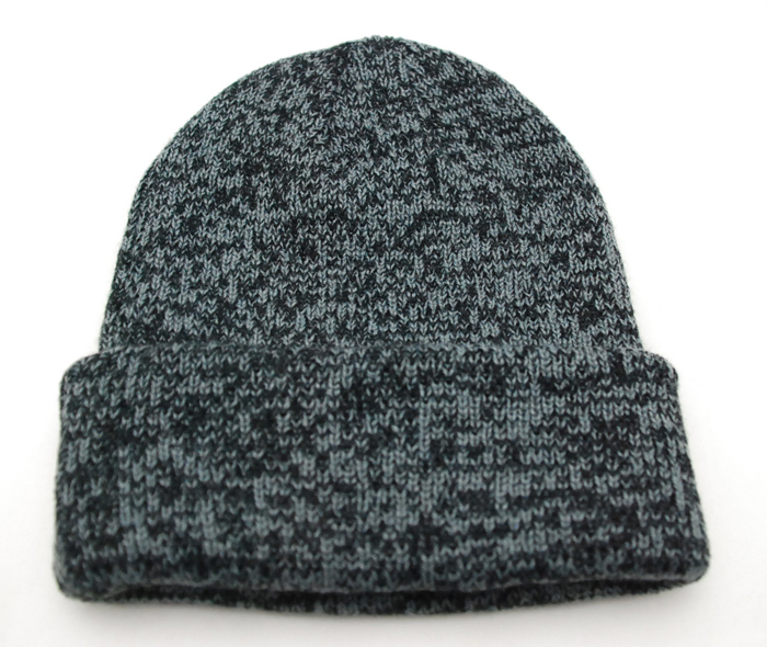 Jacquard Embroidery POM Cuff Acrylic Sport Winter Beanie (TMBK1441-1)
