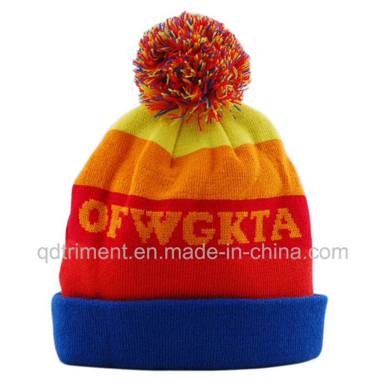 Promotion Winter Warm 100% Acrylic Knitted Ski Beanie (TMK0271-1)