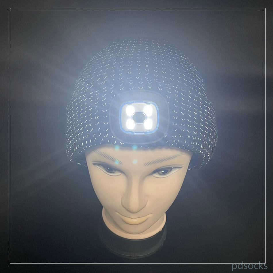 Customized Acrylic Reflective Tuque LED Hat Ski Hat Night Hat Riding Hat