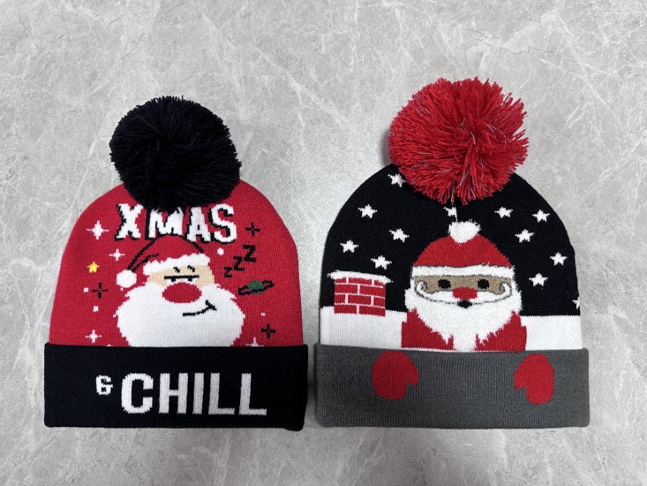 Christmas Tuque Thermal X-Mas Cartoon Warm Acrylic Tuque
