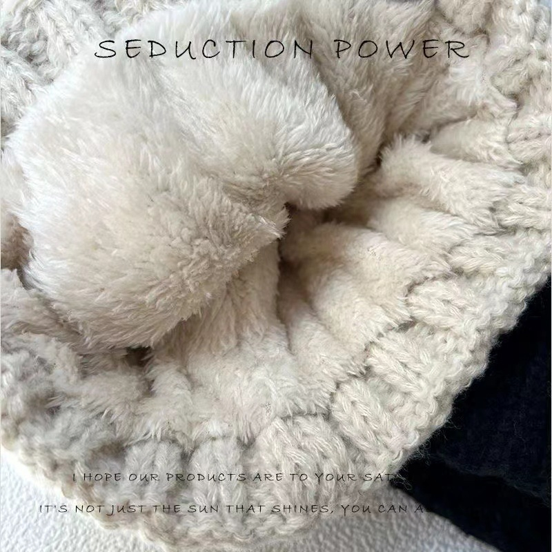 Fashion High Quality Knitted Hat, Warm Toilet Hat, Solid Color Velvet Hat