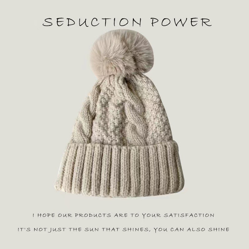 Fashion High Quality Knitted Hat, Warm Toilet Hat, Solid Color Velvet Hat