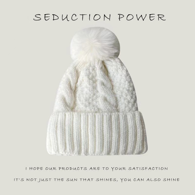Fashion High Quality Knitted Hat, Warm Toilet Hat, Solid Color Velvet Hat