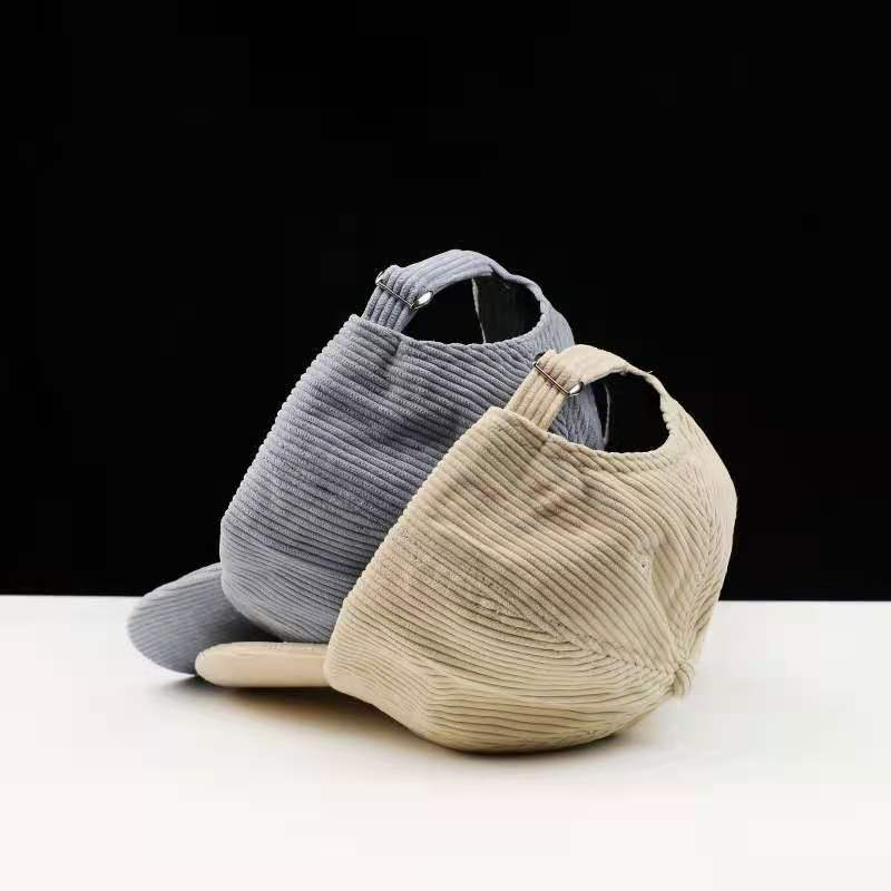 Winter Warm Corduroy Baseball Cap Embroidery OEM Cap BSCI Factory