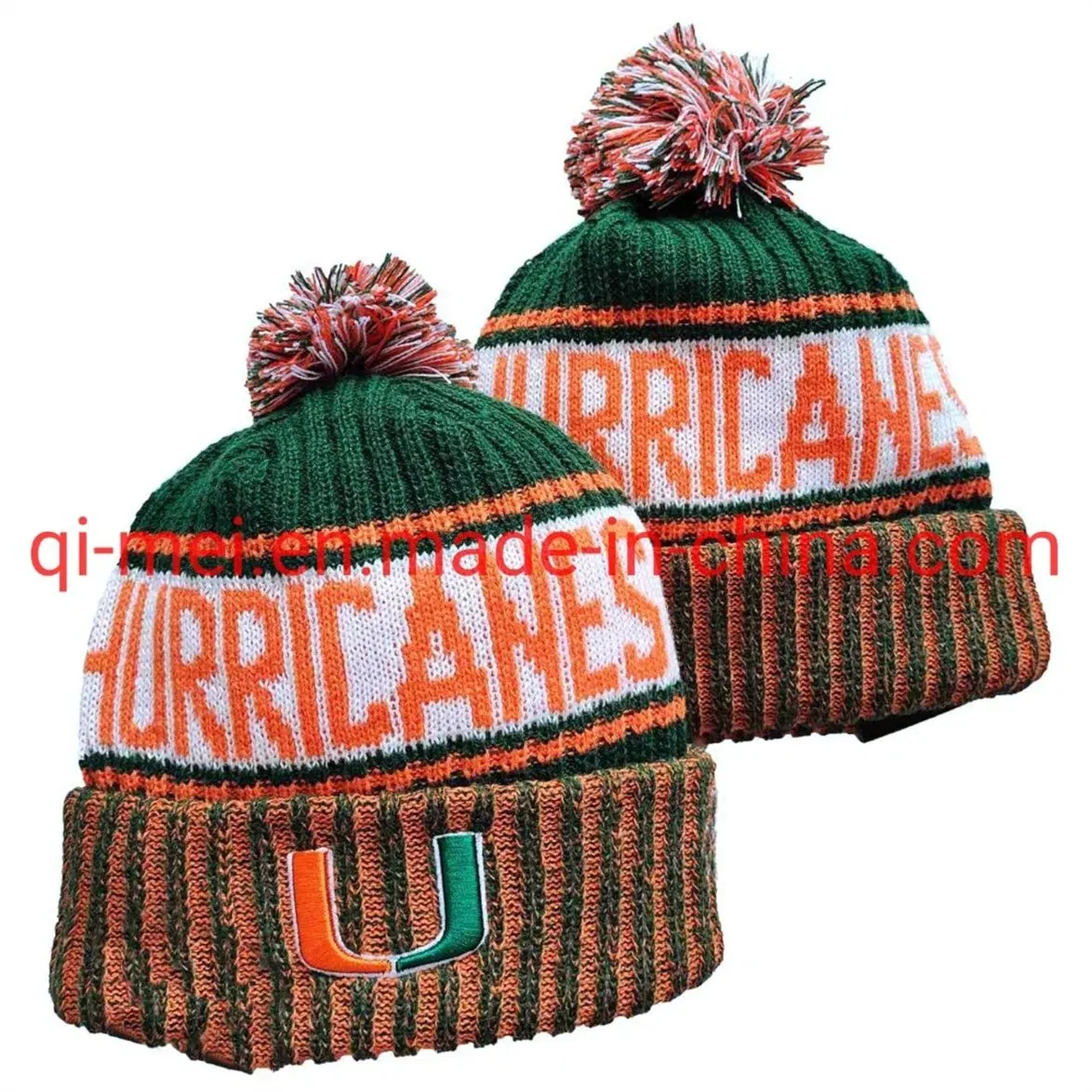 Fighting Panthers Syracuse Orange Volunteers Badgers 100th Season POM Sport Knit Hats Beanies