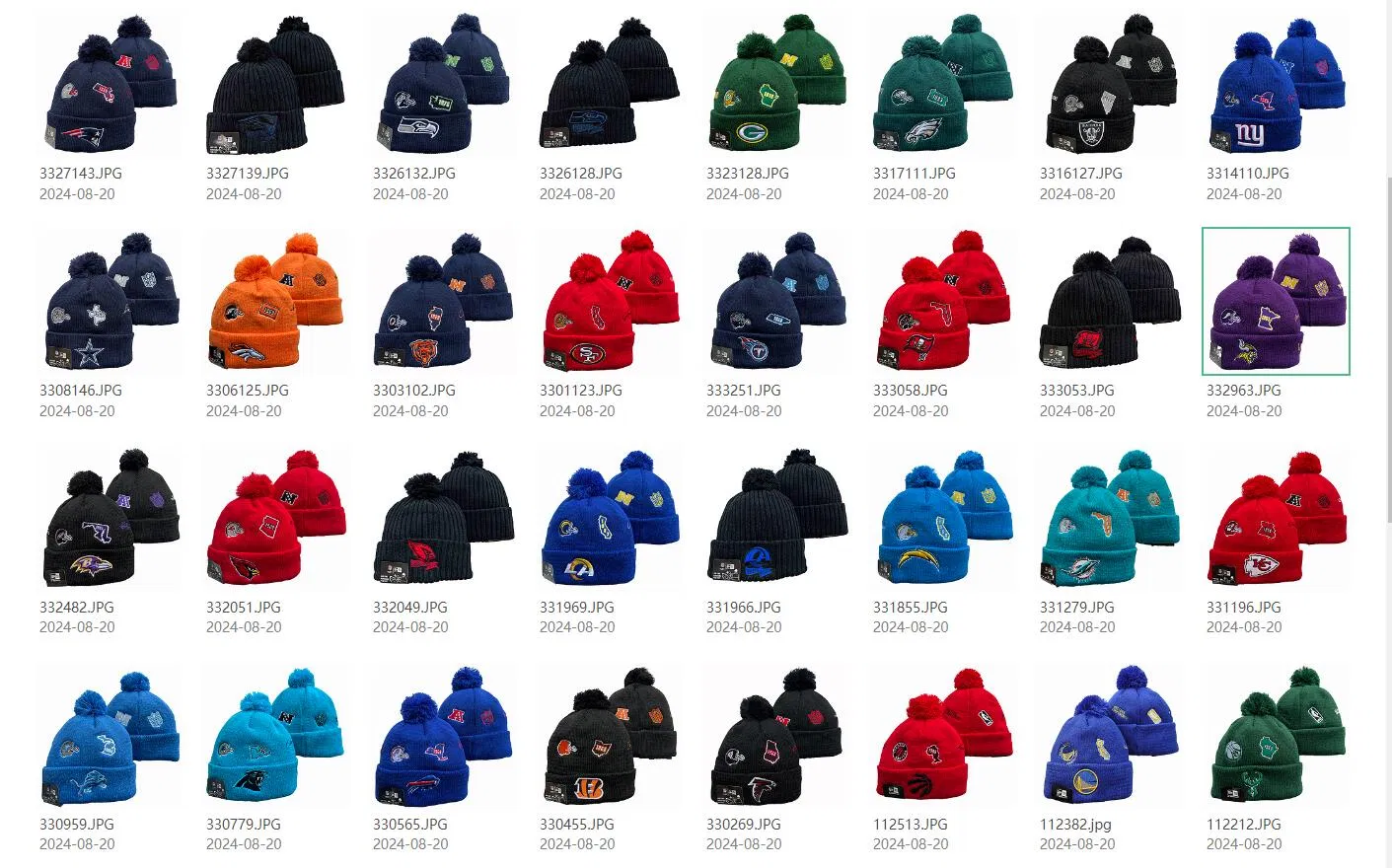 Wholesale Cheap Top Quality 2024 Sports Beanie Hats All The Teams Basketball Football Baseball Hockey Winter Knit Cold Caps