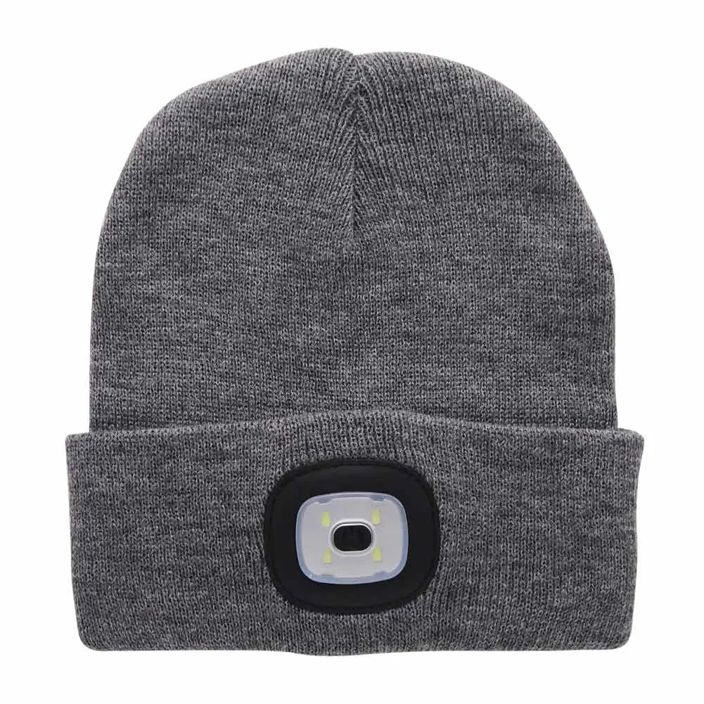 Promotional Custom Gift LED Light Warmer Hat Multi-Function Adult Knitted Beanie Hats