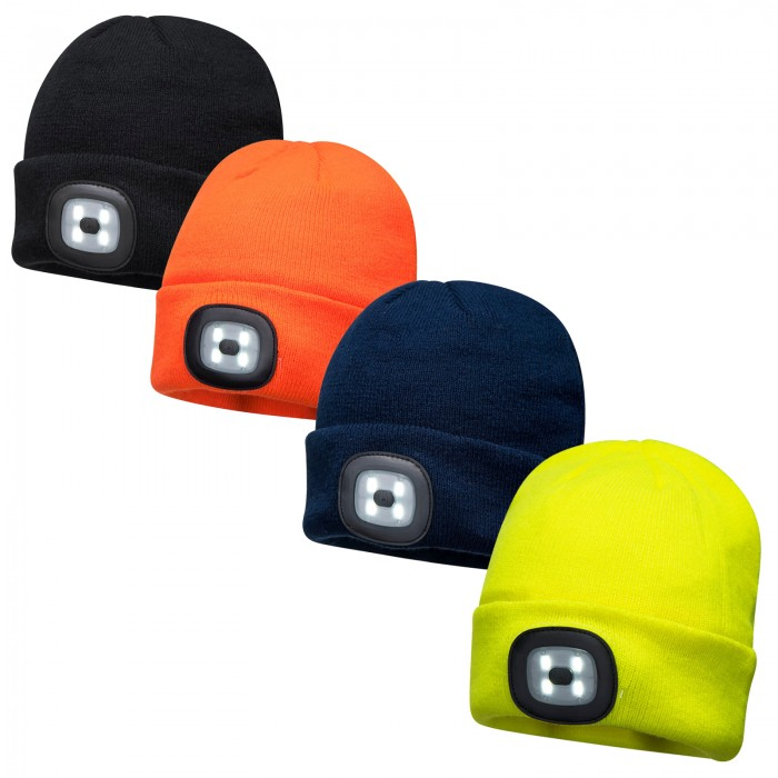 Promotional Custom Gift LED Light Warmer Hat Multi-Function Adult Knitted Beanie Hats