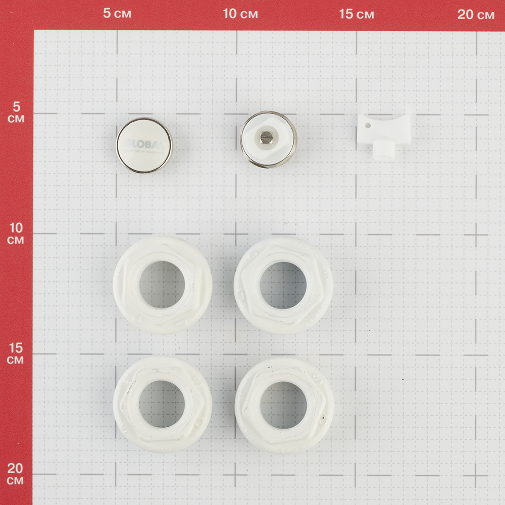 Набор присоединительный Global 1" х 1/2" для радиатора белый (011046)