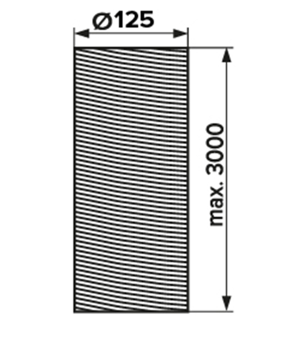 Воздуховод гибкий гофрированный Era алюминиевый d125 мм 3 м