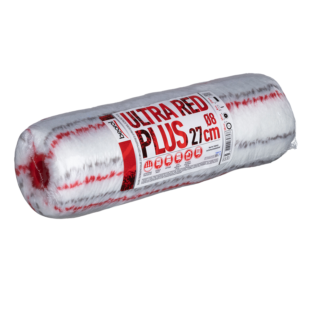 Валик полиакрил 270 мм стержень 8 мм d45 мм ворс 20 мм для водной основы без ручки Beorol Ultra Red Plus