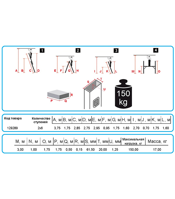 Лестница-помост Krause 2,75 м многофункциональная
