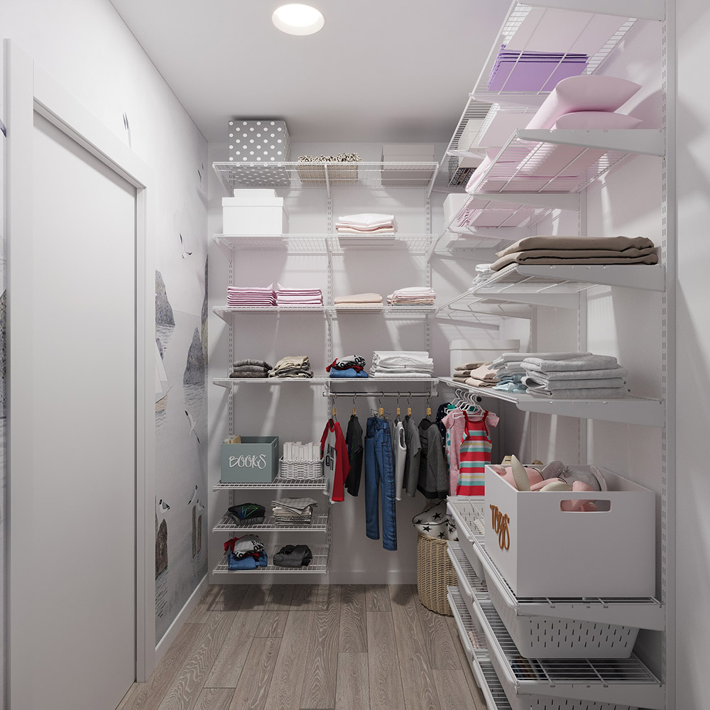 Рельс несущий металлический белый 1000 мм Титан-GS