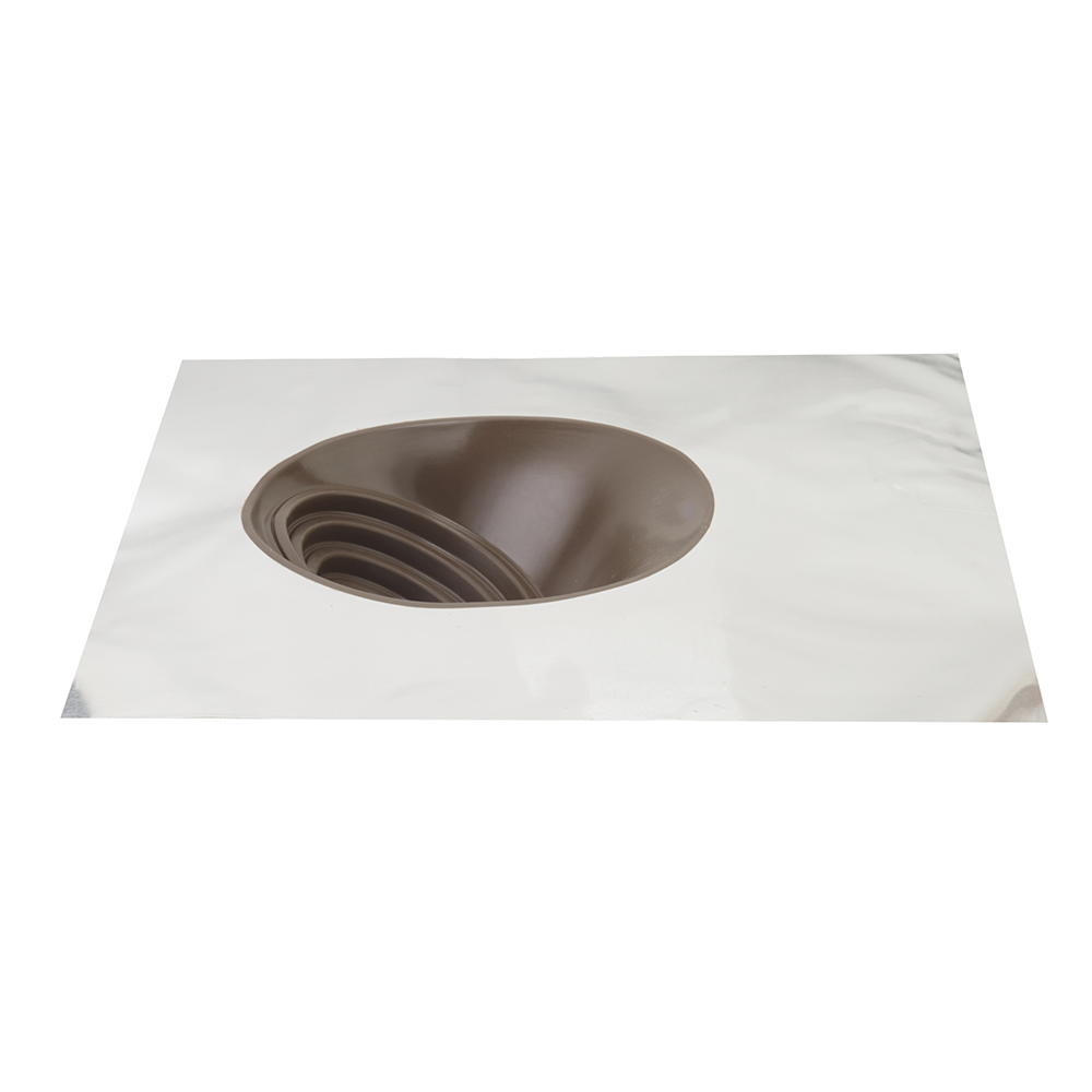 Проходка кровельная КМ 505х505 мм для дымоходов d75-200 мм коричневый силикон