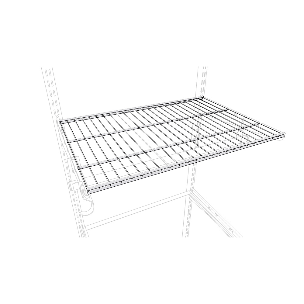 Полка сетчатая металлическая белая 1203х406 мм Титан-GS