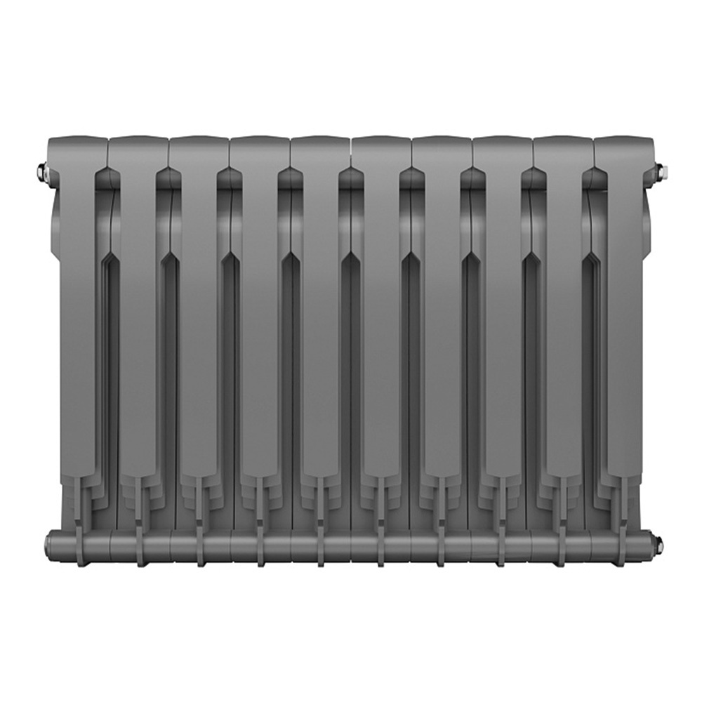 Радиатор биметаллический Royal Thermo BiLiner Silver Satin 500 мм 10 секций 1" боковое подключение серебро