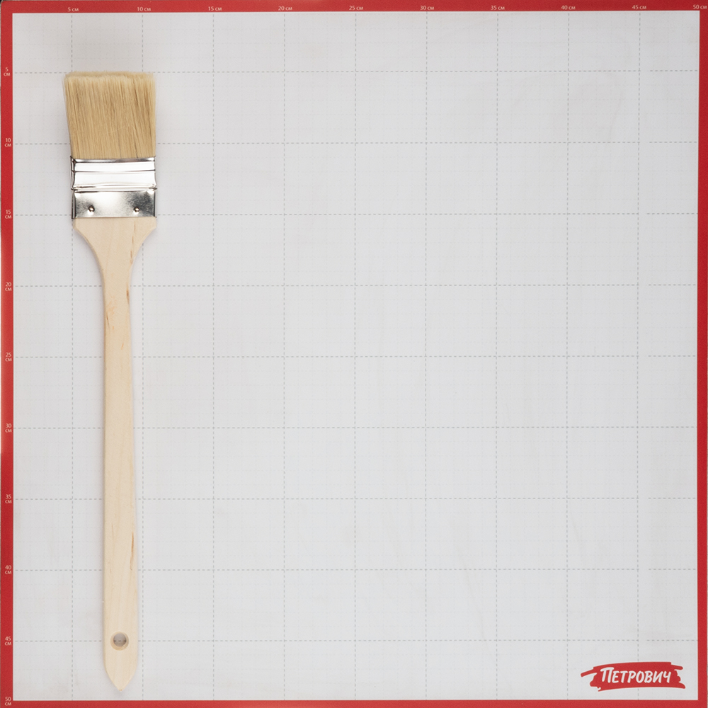 Кисть радиаторная натуральная щетина деревянная ручка 63х11 мм для эмалей и лаков на алкидной основе