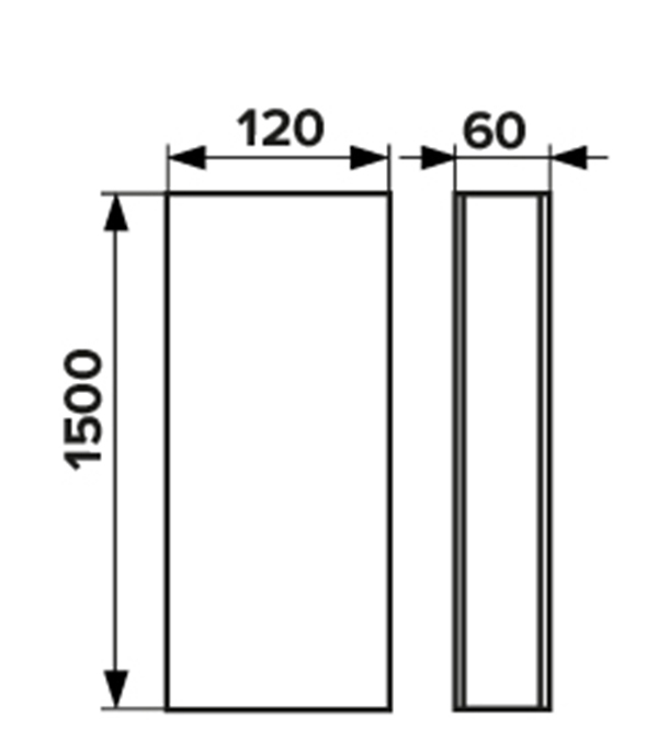 Воздуховод плоский пластиковый 60х120 мм 1,5 м