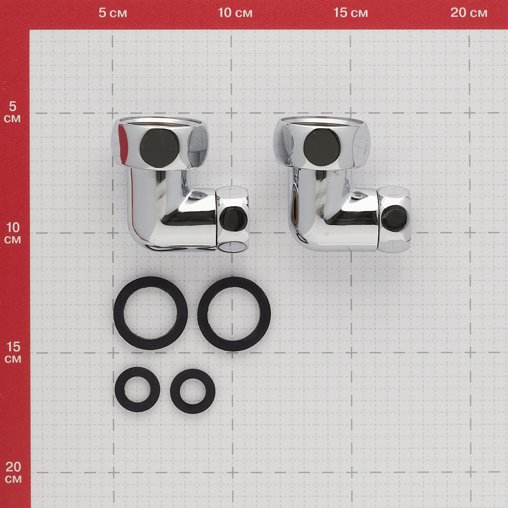 Соединитель угловой для полотенцесушителя 1 ВР(г) х 1/2 ВР(г) хром