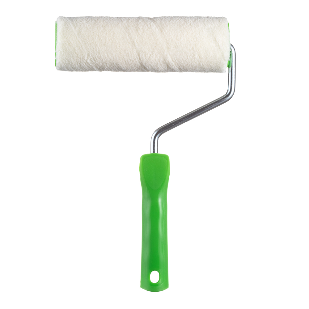 Валик велюр 180 мм стержень 8 мм d50 мм ворс 4 мм для алкидной основы с ручкой Wenzo Siena