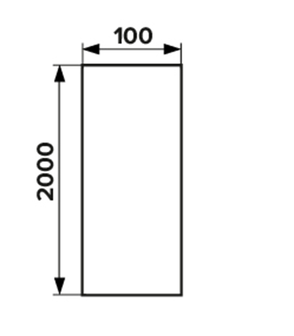 Воздуховод ERA круглый пластиковый d100 мм 2 м