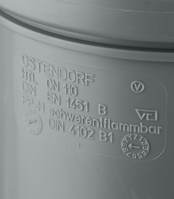 Патрубок компенсационный Ostendorf HTL d110 мм пластиковый для внутренней канализации (115800)