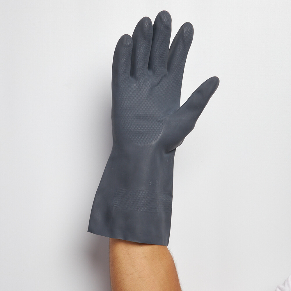 Перчатки х/б кислотоустойчивые с неопреновым покрытием водонепроницаемые Delta Plus черные 9 (L) (VE509NO09/2007)