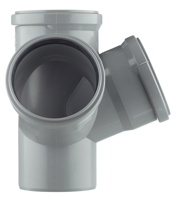 Крестовина Ostendorf HTED d110х110х110 мм 67° пластиковая двухплоскостная для внутренней канализации (115920)