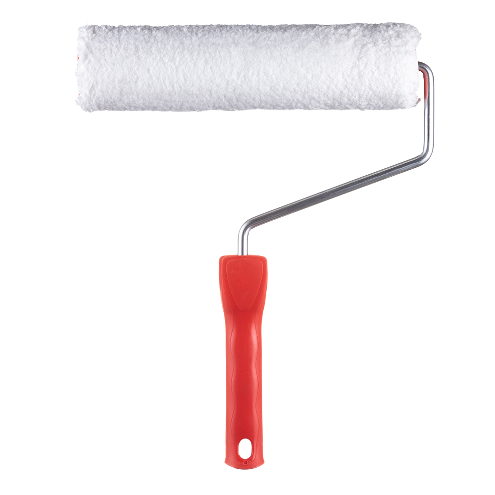 Валик микрофибра 250 мм стержень 8 мм d45 мм ворс 9 мм для водной и алкидной основы с ручкой Beorol