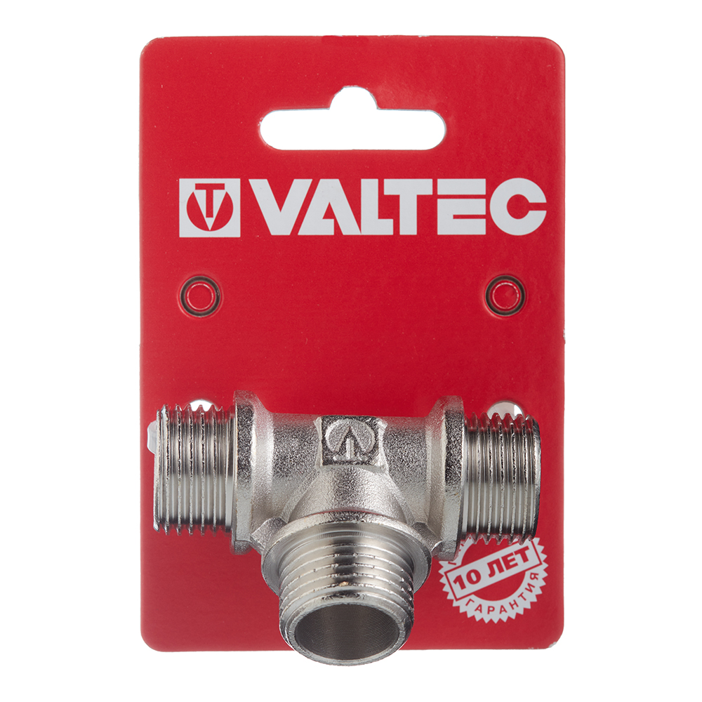 Тройник Valtec 1/2 НР(ш) х 1/2 НР(ш) х 1/2 НР(ш) латунный (VTr.131.N.0004)
