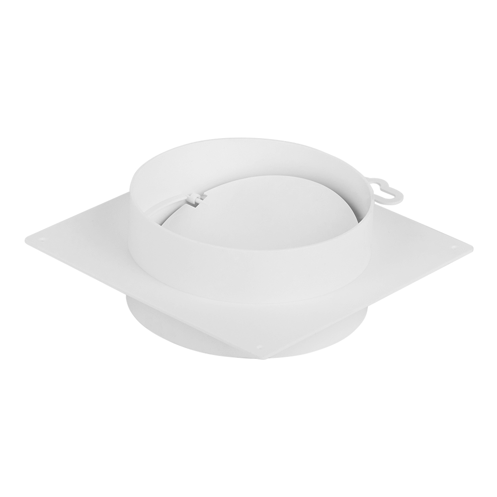 Соединитель для круглых воздуховодов Era с накладной пластиной с обратным клапаном пластиковый d125 мм