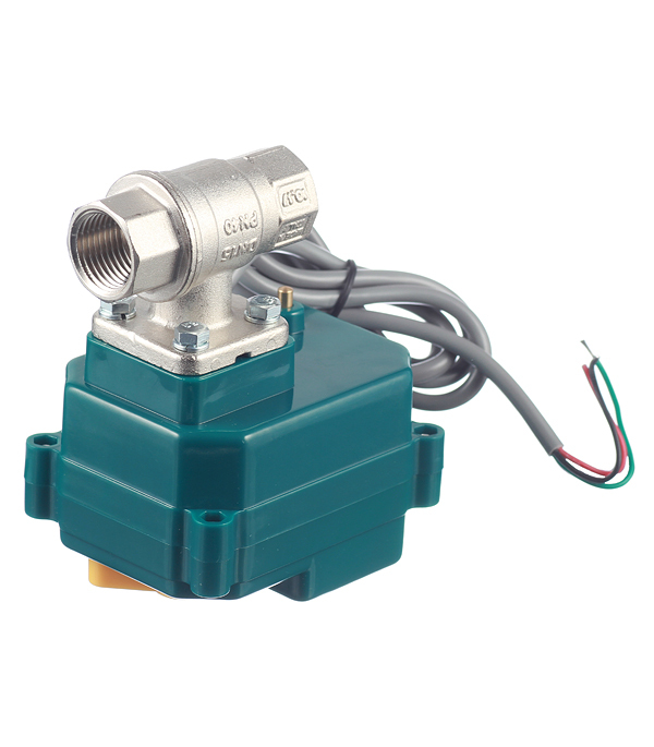 Кран шаровой с электроприводом латунный Neptun Bugatti Pro 1/2 ВР(г) х 1/2 ВР(г) мини прямой 12 В (NEPBugPro12-12)