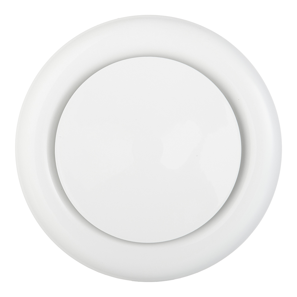 Анемостат приточно-вытяжной Era Pro регулируемый стальной с полимерным покрытием d125 мм белый