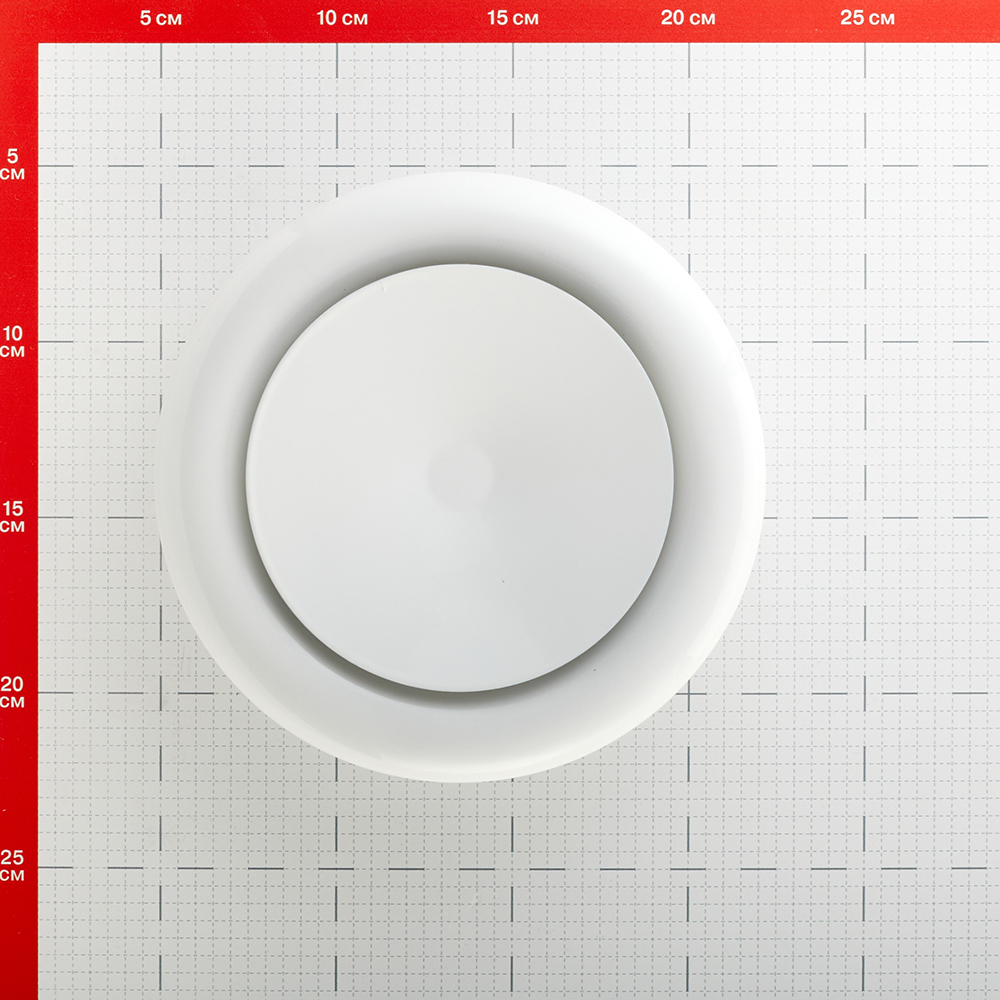 Анемостат приточно-вытяжной Era Pro регулируемый стальной с полимерным покрытием d125 мм белый