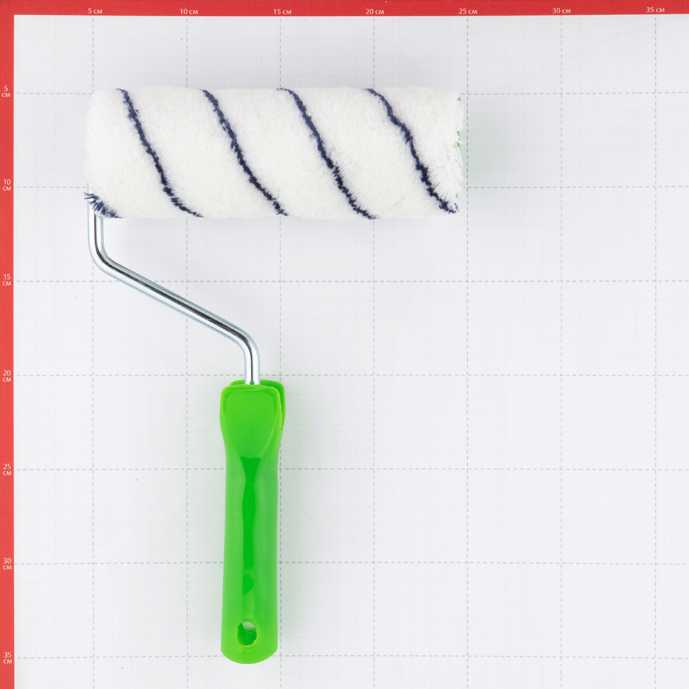 Валик полиакрил 180 мм стержень 8 мм d48 мм ворс 8 мм для водной основы с ручкой Wenzo Parma