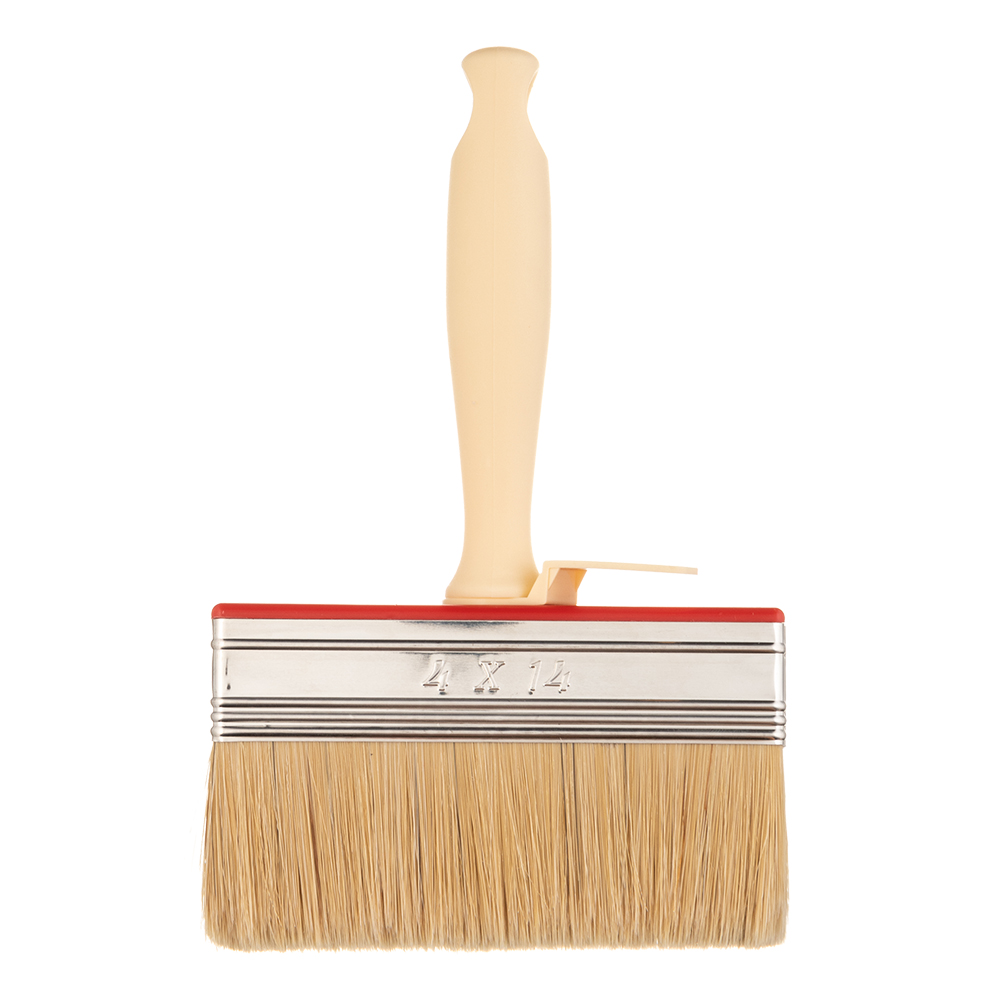 Кисть плоская натуральная щетина пластиковая ручка Beorol 140х41 мм для эмалей и лаков на алкидной основе