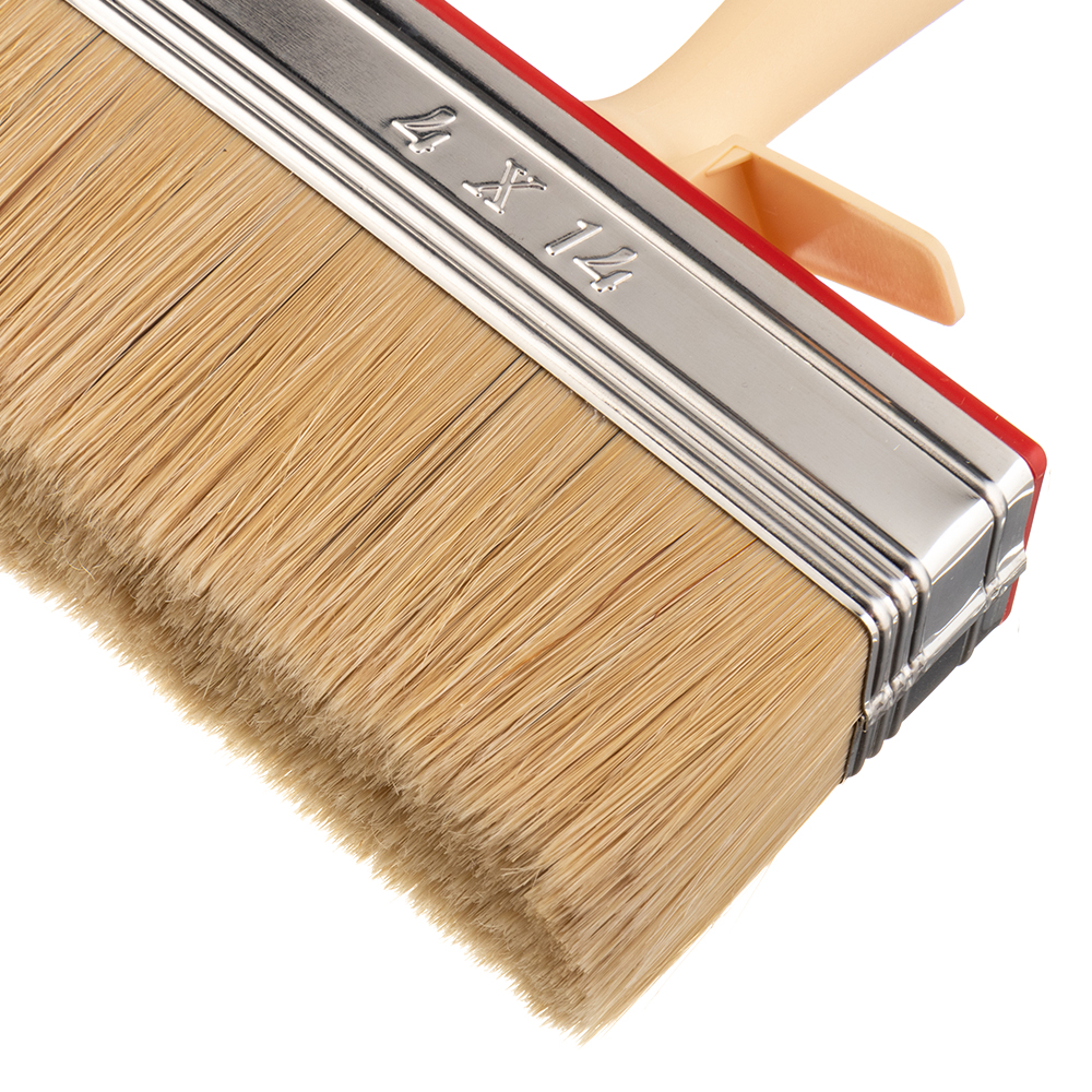 Кисть плоская натуральная щетина пластиковая ручка Beorol 140х41 мм для эмалей и лаков на алкидной основе