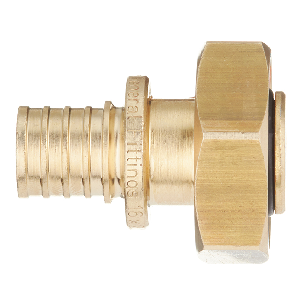 Соединитель прямой Stout 16 мм х 3/4 ЕК с накидной гайкой латунный (SFA-0034-001634)