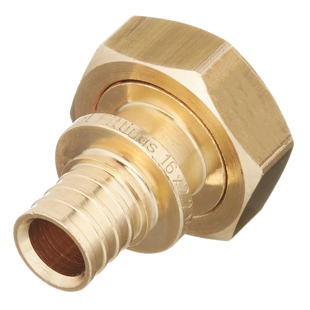 Соединитель прямой Stout 16 мм х 3/4 ЕК с накидной гайкой латунный (SFA-0034-001634)