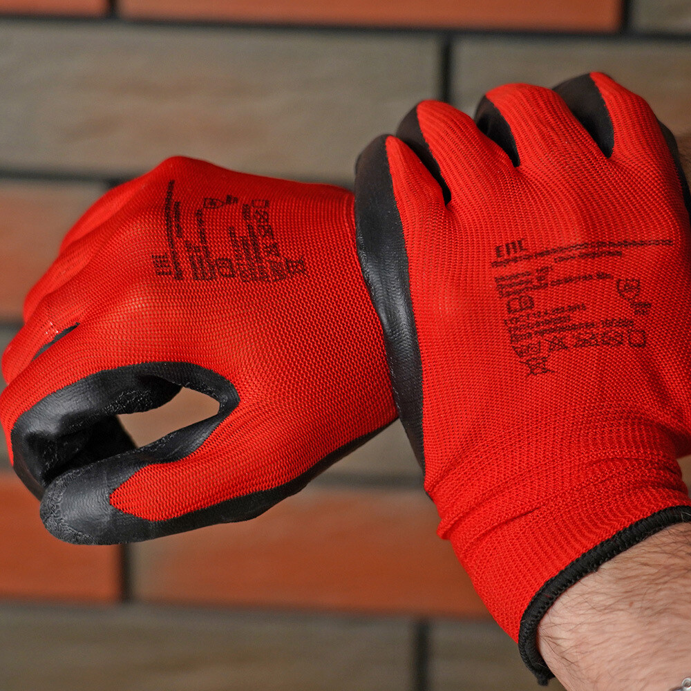 Перчатки нейлоновые с нитриловым обливом 10 (XL) (2136574/34/1421/4152)