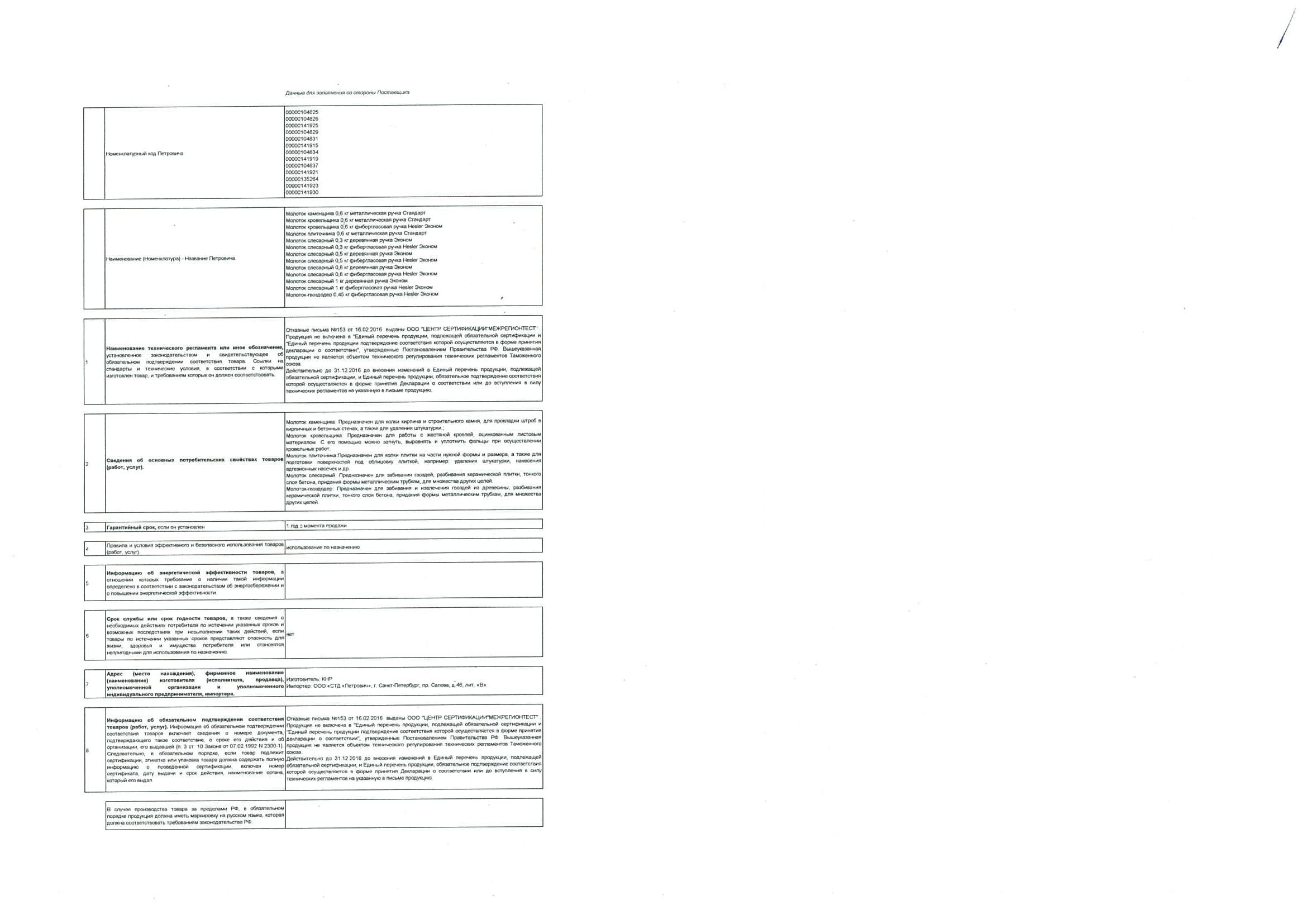 Молоток плиточника Hesler 600 г металлическая ручка