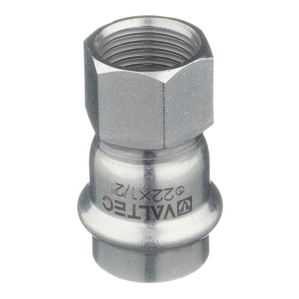 Соединитель VALTEC (VTi.902.I.002204) 22 мм х 1/2 ВР(г) нержавеющая сталь