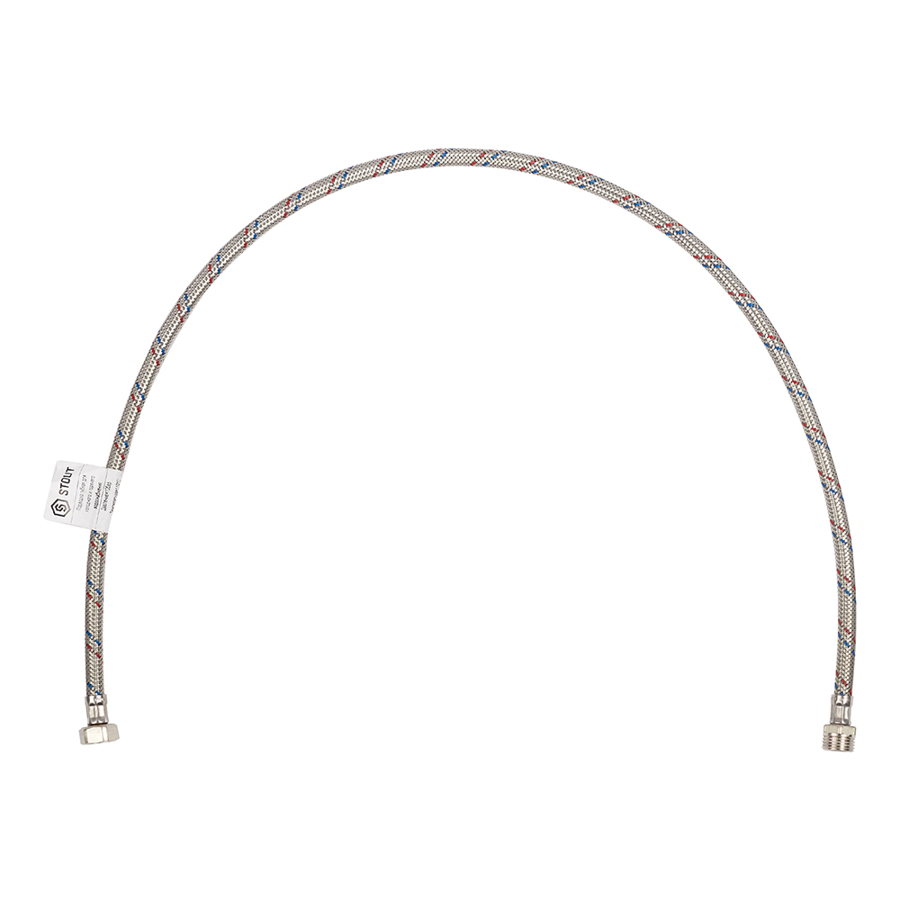 Подводка гибкая для воды Stout 1/2 ВР(г) х 1/2 НР(ш) 100 см (SHF 0089 081515)